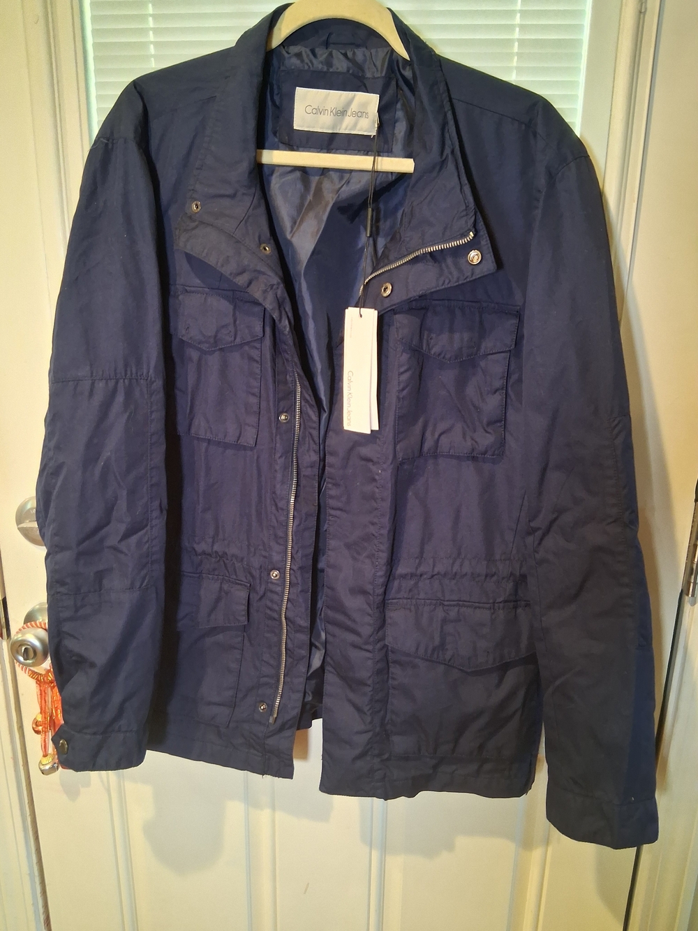 Sku38 NWT Calvin Klein Men's Navy Field Jacket Utility Field Jackey Size XL NWT
